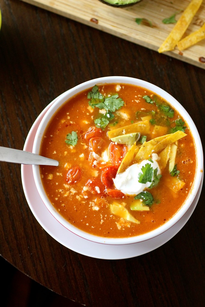 Vegetarian Tortilla Soup | The Curvy Carrot