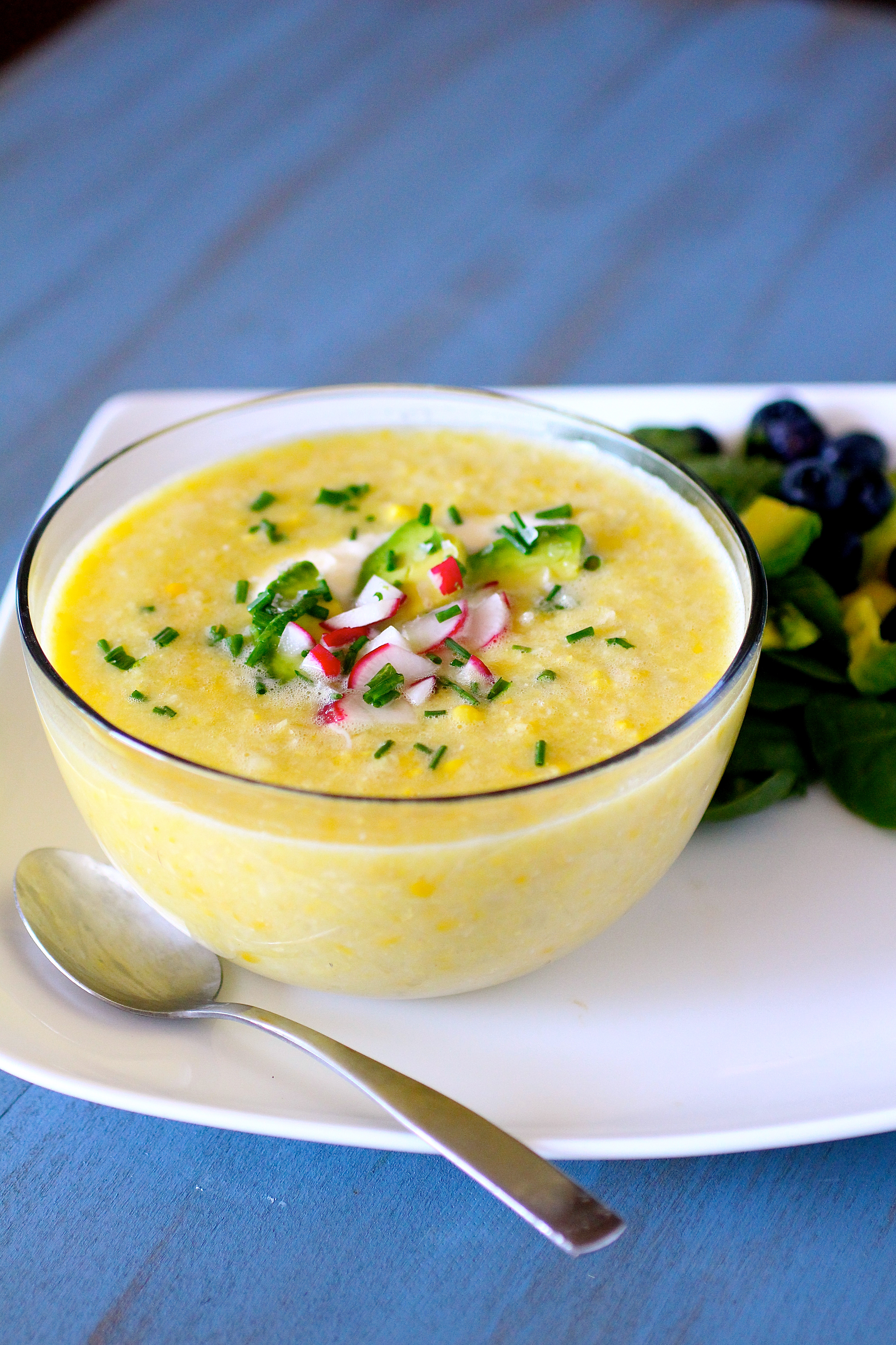 Chilled Corn Soup | The Curvy Carrot
