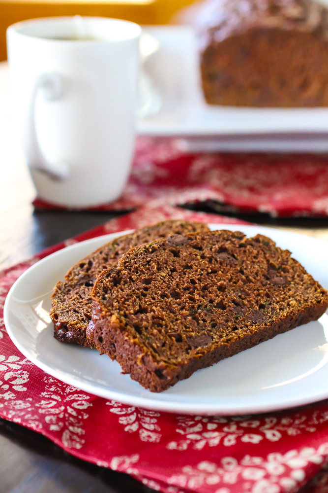 Chocolate Zucchini Bread 6 The Curvy Carrot